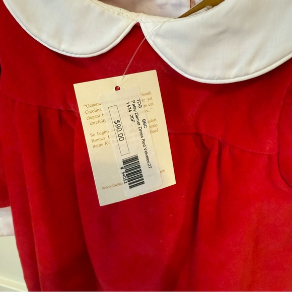 ✨BNWT!✨ The Beaufort Bonnet Company Red Velvet Patsy Dinner Dress - 2T - Picture 3 of 6